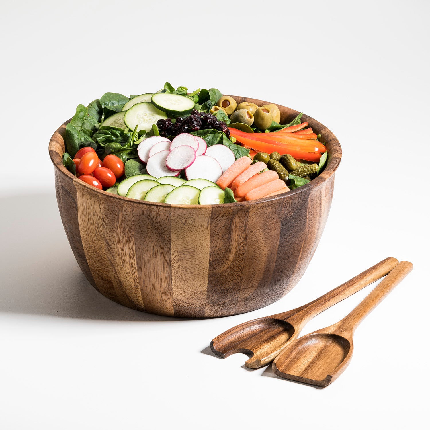 Kalmar Home X-Large Salad Bowl with Servers