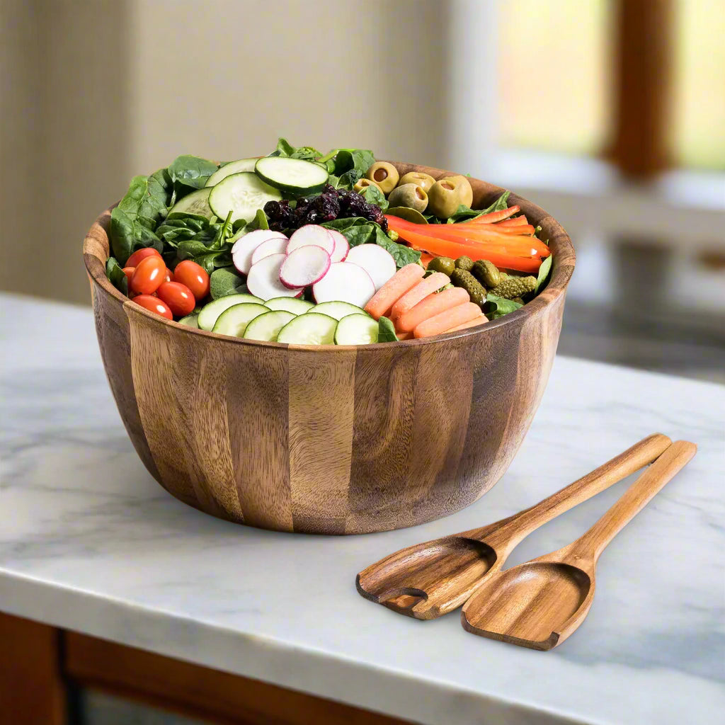 Extra Large Salad Bowl With Servers 335C3 Kalmar Home extra-large-salad-bowl-with-servers-335c3-kalmar-home