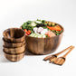 Extra Large Salad Bowl with Servers and 4 Individuals - 335C7