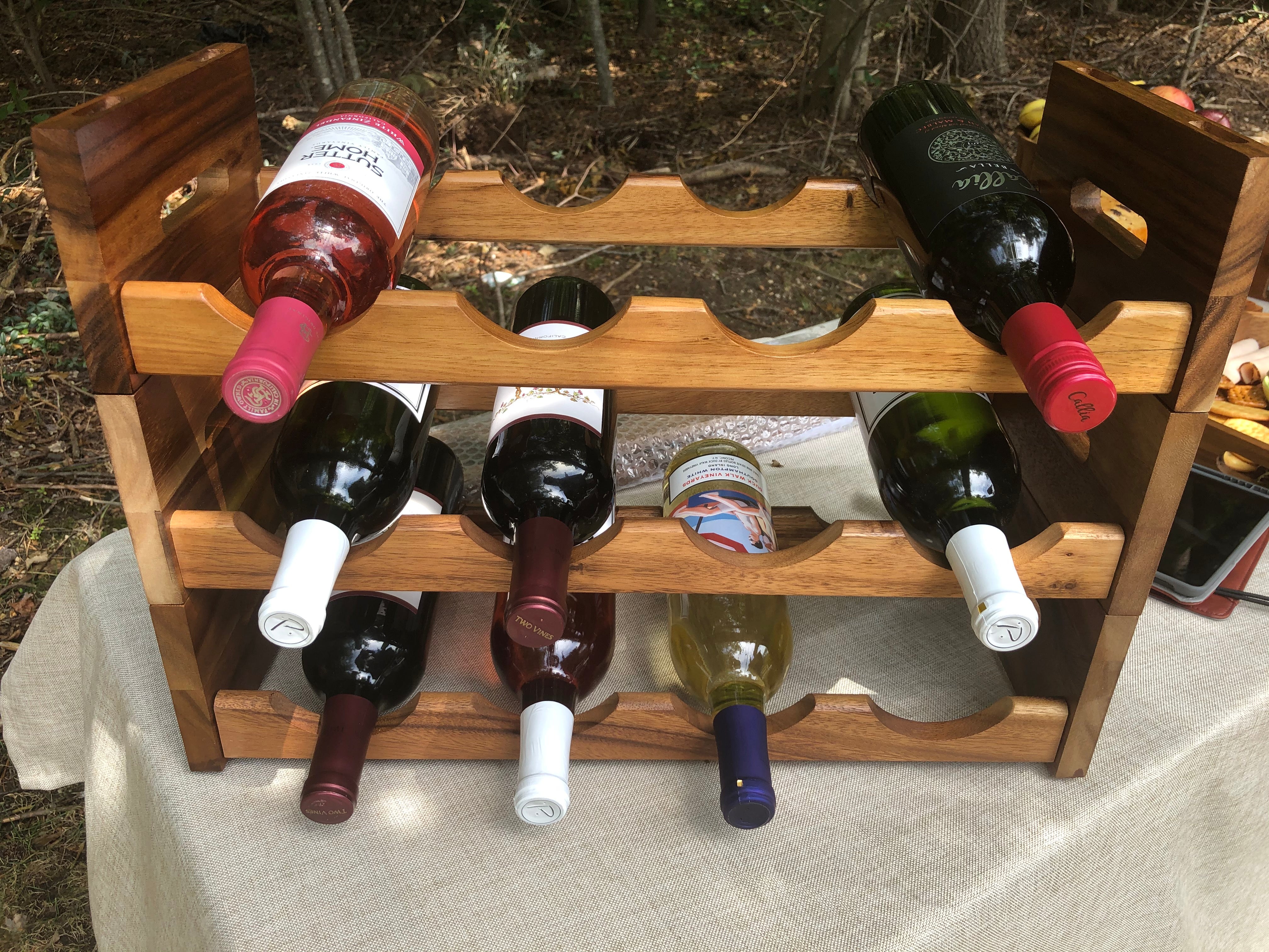 Wine discount rack made