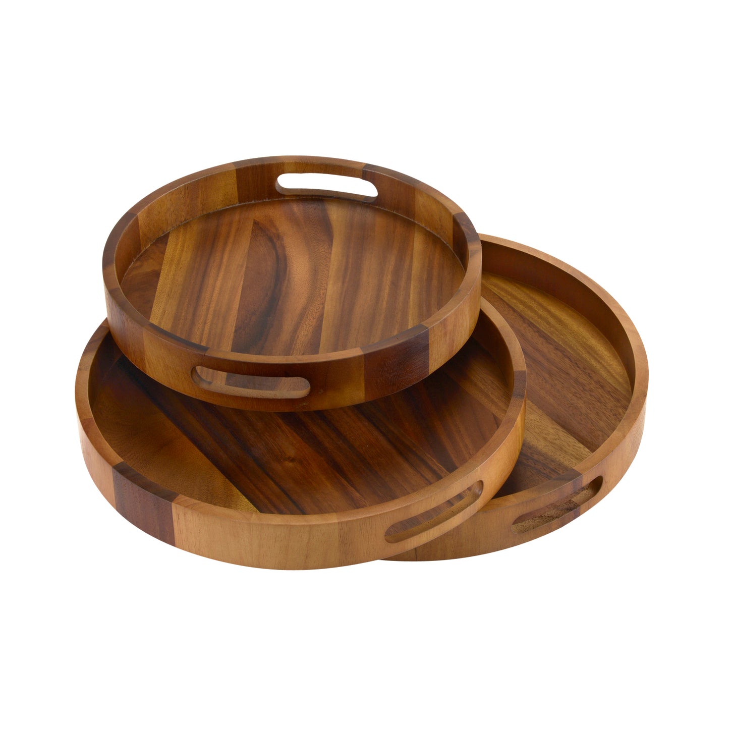Round Serving Trays - Solid Bottom